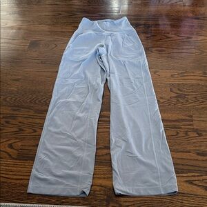 Lululemon Grey Athletic Leggings Wide-Leg